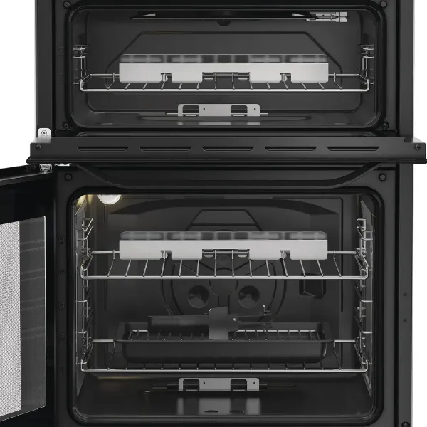 Hotpoint HDG6GDCB1 60cm Gas Double Cooker with Glass Lid - Black_interior