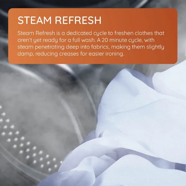 Hotpoint BIWDHG961485UK Integrated 9kg/6kg 1400 Spin Washer Dryer in White_SteamRefresh