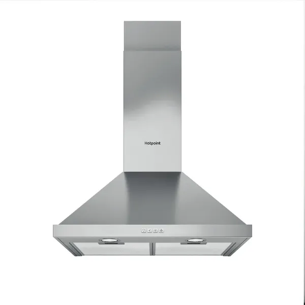 Hotpoint PHPN65FLMX/1 60cm Chimney Pyramid Cooker Hood in Stainless Steel 