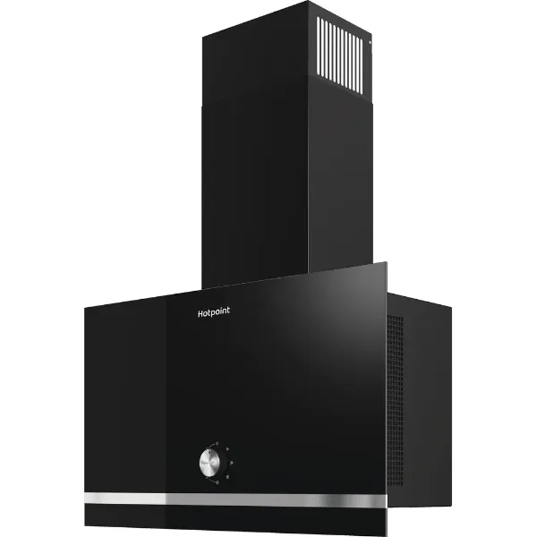 Hotpoint PHVP62FLMK 60cm Chimney Cooker Hood in Black