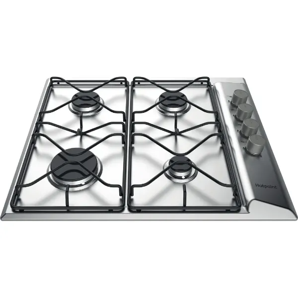 Hotpoint PAN642IX/H 60cm Gas Hob with Side Control in Stainless Steel Inox 