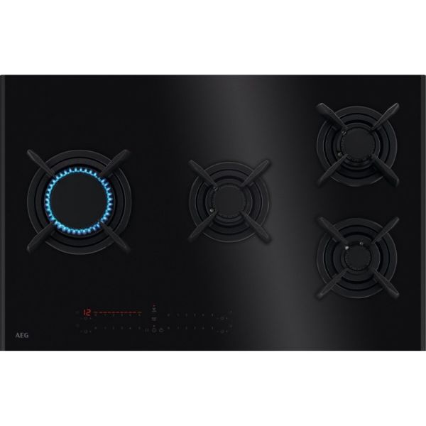 AEG HVB8453IB 80cm 9000 Touch Sure Gas On Glass Hob