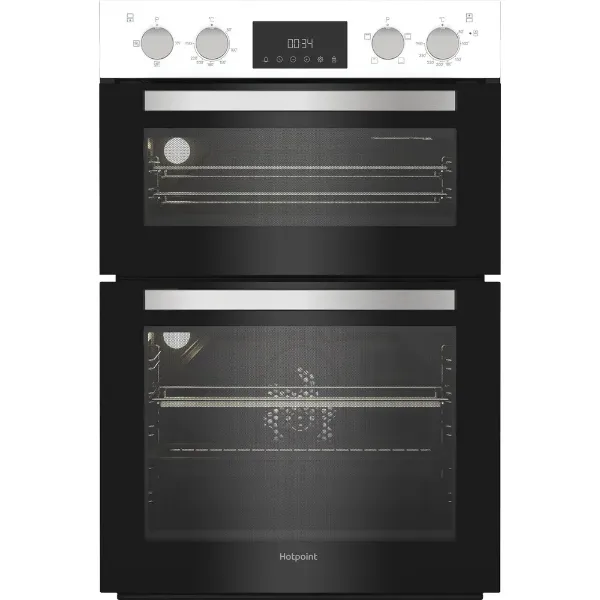 Hotpoint DIH10DW 89cm Built In Double Fan Oven with Enamel Liners