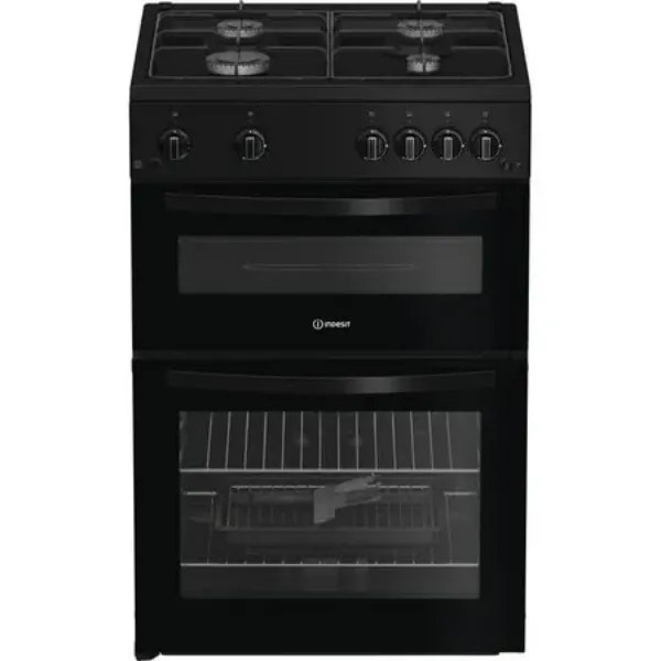 Indesit ITG6GB 60cm Gas Twin Cooker - Black