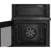 Indesit ITE6VMB 60cm Electric Twin Cooker with Ceramic Hob in Black