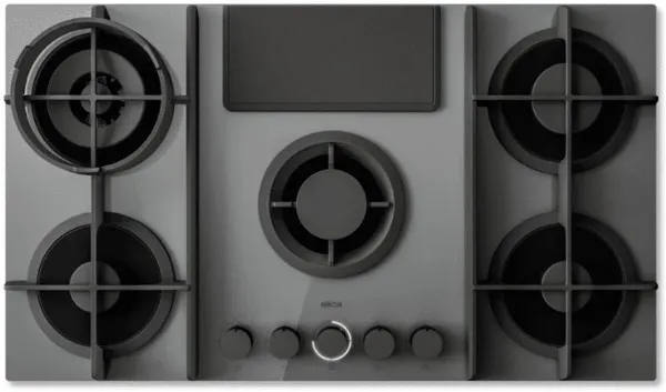Elica NT-FLAME-EVO-GR NikolaTesla Flame 90cm Venting Gas Hob in Grey_main