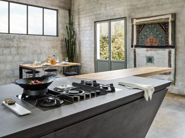 Elica NT-FLAME-EVO-GR NikolaTesla Flame 90cm Venting Gas Hob in Grey