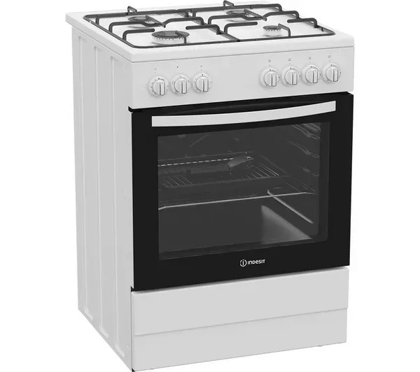 Indesit I6G3PMW/UK 60cm Dual Fuel Single Cooker in White