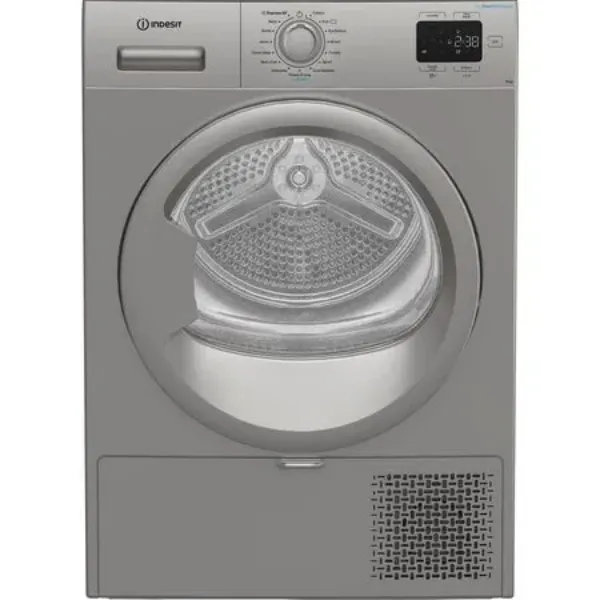 Indesit CYSD82DSSUK 8kg Heat Pump Tumble Dryer with Steam Technology in Silver