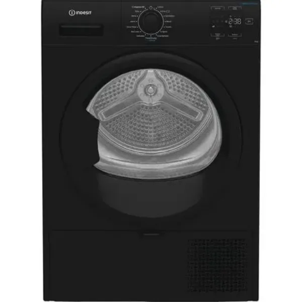 Indesit CYSD82DBBUK 8kg Heat Pump Tumble Dryer with Steam Technology in Black