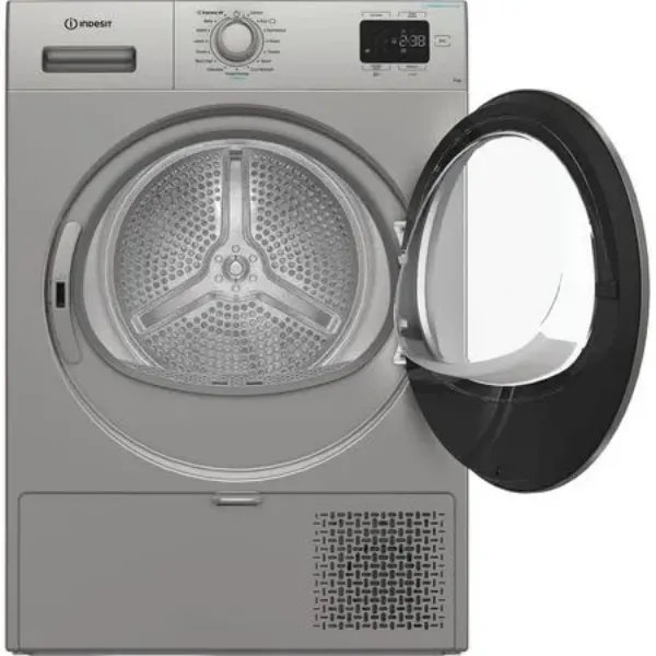 Indesit CYD92DSSUK 9kg Heat Pump Tumble Dryer with Steam Technology in Silver