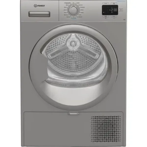 Indesit CYD92DSSUK 9kg Heat Pump Tumble Dryer with Steam Technology in Silver