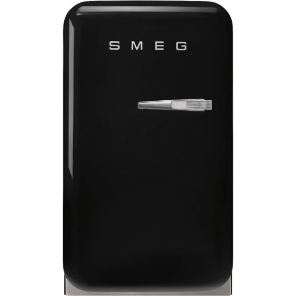 Smeg FAB5LBL6 40cm 50s Style Left Hand Hinged Free Standing Refrigerator In Black