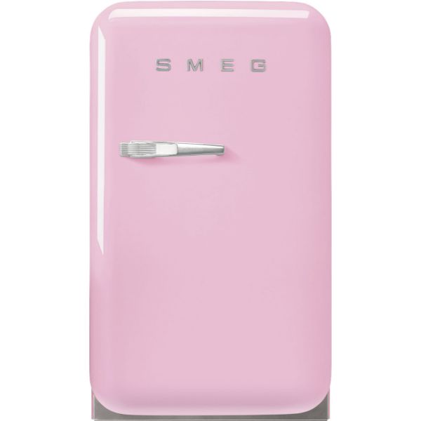 Smeg FAB5RPK6 40cm 50s Style Right Hand Hinged Free Standing Refrigerator In Pastel Pink