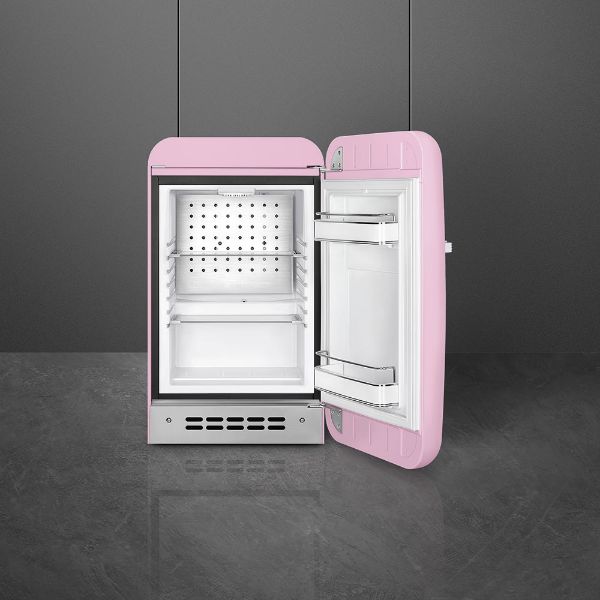 Smeg FAB5RPK6 40cm 50s Style Right Hand Hinged Free Standing Refrigerator In Pastel Pink