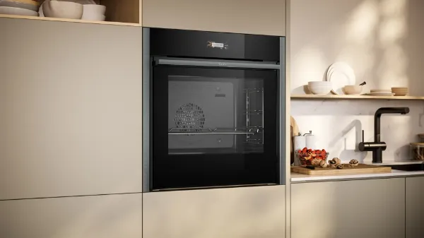Neff B54CR31G0B 60cm Built In Single Electric Oven with Slide & Hide®
