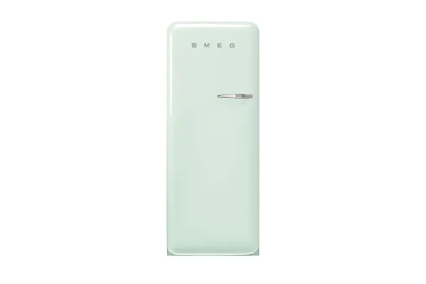 Smeg FAB28LPG6 60cm 50s Style Left Hand Hinged Free Standing Refrigerator In Pastel Green