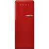Smeg FAB28LRD6UK 60cm 50s Style Left Hand Hinged Free Standing Refrigerator In Red
