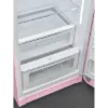 Smeg FAB28RPK6 60cm 50’s Style Right Hand Hinged Free Standing Refrigerator In Pastel Pink