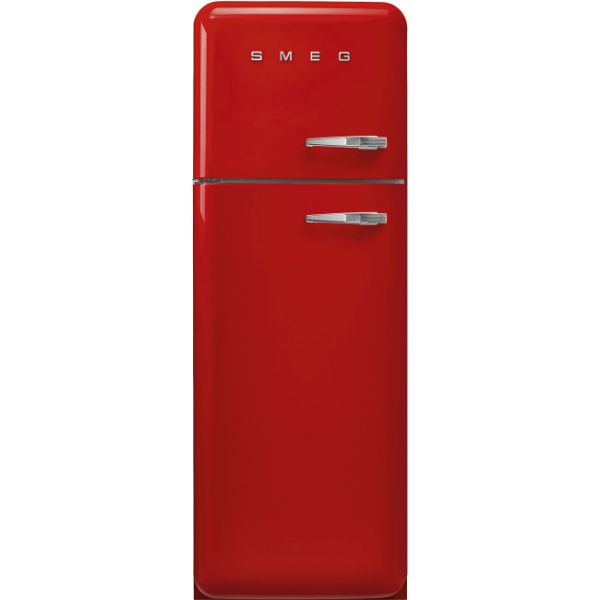 Smeg FAB30LRD6UK 60cm 50’s Style Fridge Freezer Left Hand Hinged In Red