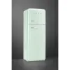 Smeg FAB30RPG6UK 60cm 50’s Style Fridge Freezer Right Hand Hinged In Pastel Green