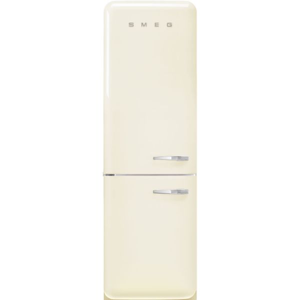 Smeg FAB32LCR6UK 60cm 50’s Style Fridge Freezer Left Hand Hinged In Cream