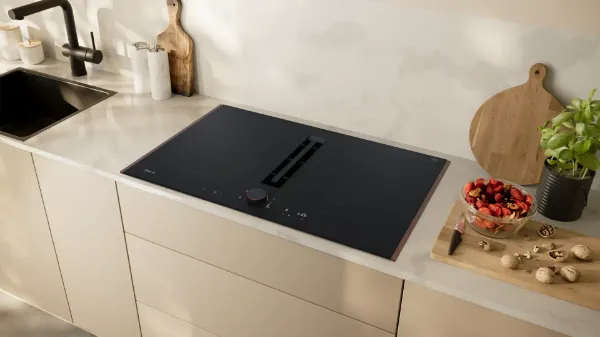 Neff V68YYX4B0 Flex Design 80cm Induction hob with Integrated Ventilation System in Matt Black
