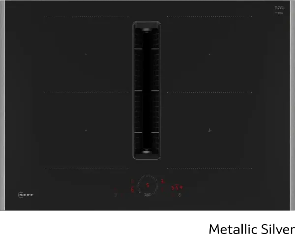 Neff V57YHQ4C0 Flex Design 70cm Induction Hob with Integrated Ventilation System in Black