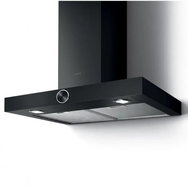 Elica ALPHA-60-MOON 60cm Wide Wall Mounted Cooker Hood in Black