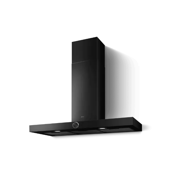 Elica ALPHA-90-MOON 90cm Wide Wall Mounted Cooker Hood in Black 