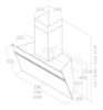 Elica ASC-AT-BLK-90 Ascent @ 90cm Wall Mounted Cooker Hood in Black 