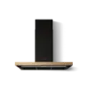 Elica BIO-BLK 90cm Wall Mounted Chimney Cooker Hood in Black/Oak Wood