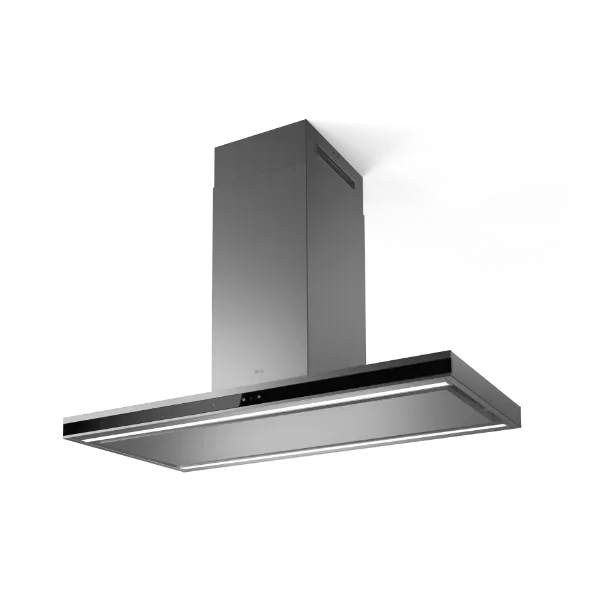 Elica ELEM-IS-BLSS120 Element Island 120cm Island Cooker Hood in Black and Stainless Steel
