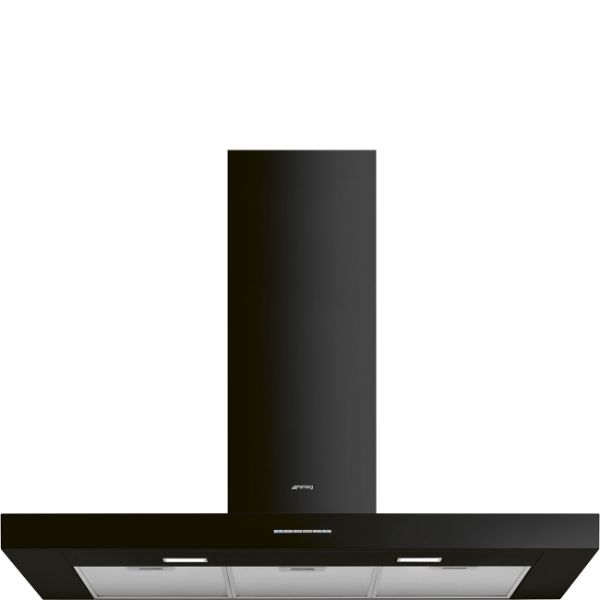 Smeg KBT100BL 100cm Universal Chimney Cooker Hood in Black