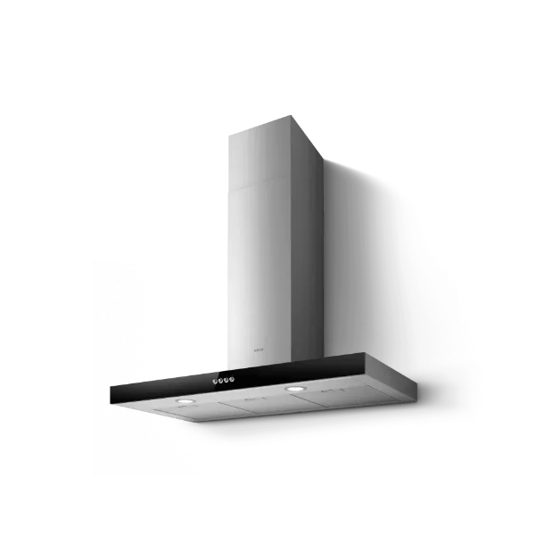 Elica JOYE-90 90cm Wall Mounted Cooker Hood in Black/Stainless Steel