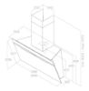 Elica MAJ-AT-60-BLK 60cm Wall Mounted Cooker Hood in Black