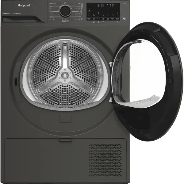 Hotpoint CHD94MGBSUK 9kg Fabric Care Heat Pump Tumble Dryer with HomeWhiz in Grey