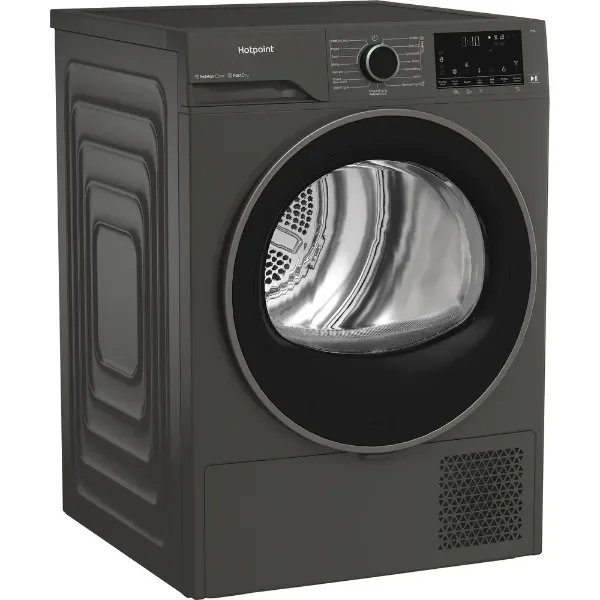 Hotpoint CHD94MGBSUK 9kg Fabric Care Heat Pump Tumble Dryer with HomeWhiz in Grey