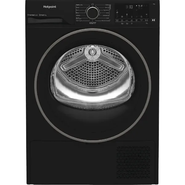 Hotpoint CHD94MBBSUK 9kg Fabric Care Heat Pump Tumble Dryer with HomeWhiz in Black