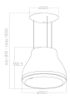 Elica SHINING-IRON 50cm Ceiling Mounted Pendant Cooker Hood - Cast Iron Effect