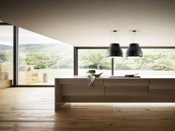 Elica SHINING-IRON 50cm Ceiling Mounted Pendant Cooker Hood - Cast Iron Effect