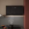 Elica SUPER-PLAT-AT-BLK Super Plat 80cm Wall Mounted Cooker Hood in Black