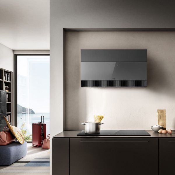 Elica SUPER-PLAT-AT-GR Super Plat 80cm Wall Mounted Cooker Hood in Grey