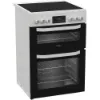 Hotpoint HTE6VDCW 60cm Electric Twin Cooker with Multiflow in White