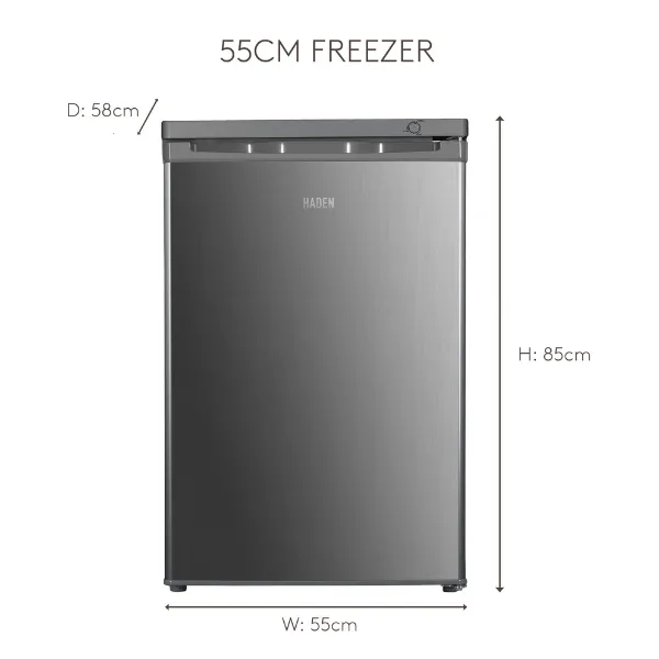 Haden HZ184IX 55cm Undercounter Freestanding Freezer in Inox