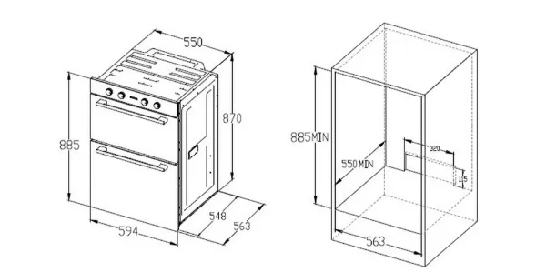 Hisense BID99222CXUK 59.4 Built In Double Oven