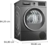 Bosch WQG245R2GB Series 6 9kg Heat Pump Tumble Dryer in Cast Iron Grey