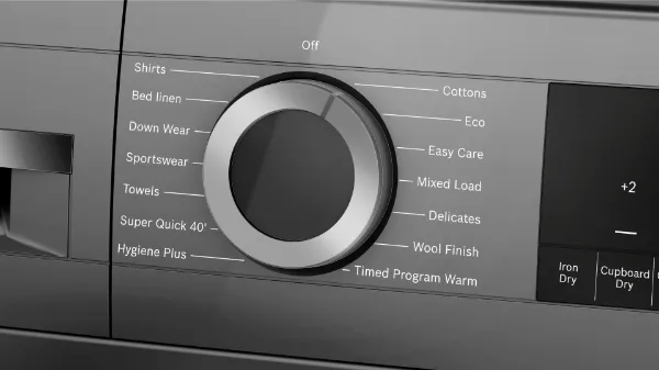 Bosch WQG245R2GB Series 6 9kg Heat Pump Tumble Dryer in Cast Iron Grey