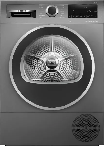 Bosch WQG245R2GB Series 6 9kg Heat Pump Tumble Dryer in Cast Iron Grey