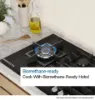 Bosch PPP6A6I40 Series 6 60 cm Gas Hob in Black Tempered Glass